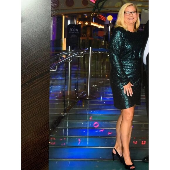 Donna Morgan Green Sequin Mini Dress – Women’s Size 6 (Retails $188) - Picture 11 of 12